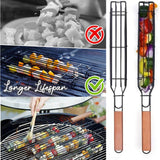 Portable BBQ Grilling Basket Stainless Steel Nonstick Barbecue Grill Basket Tools Mesh  Kitchen Tools kitchen accessories#30