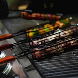 Portable BBQ Grilling Basket Stainless Steel Nonstick Barbecue Grill Basket Tools Mesh  Kitchen Tools kitchen accessories#30